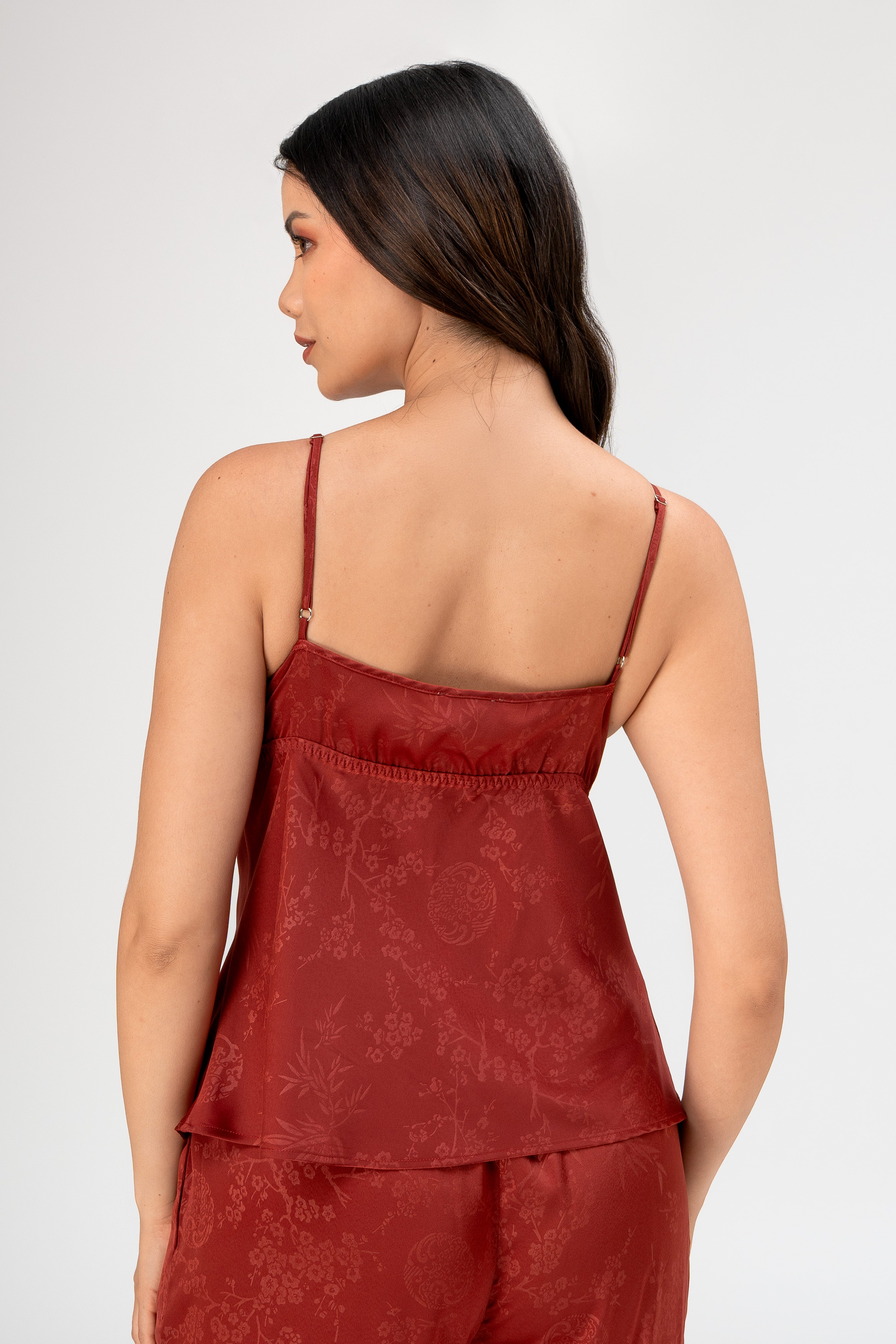Pijama Saten Vela | Vino