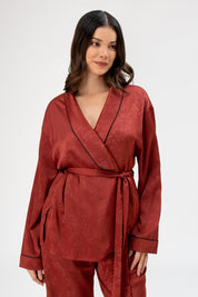Pijama Saten Vela | Vino