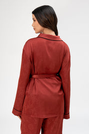 Pijama Saten Vela | Vino