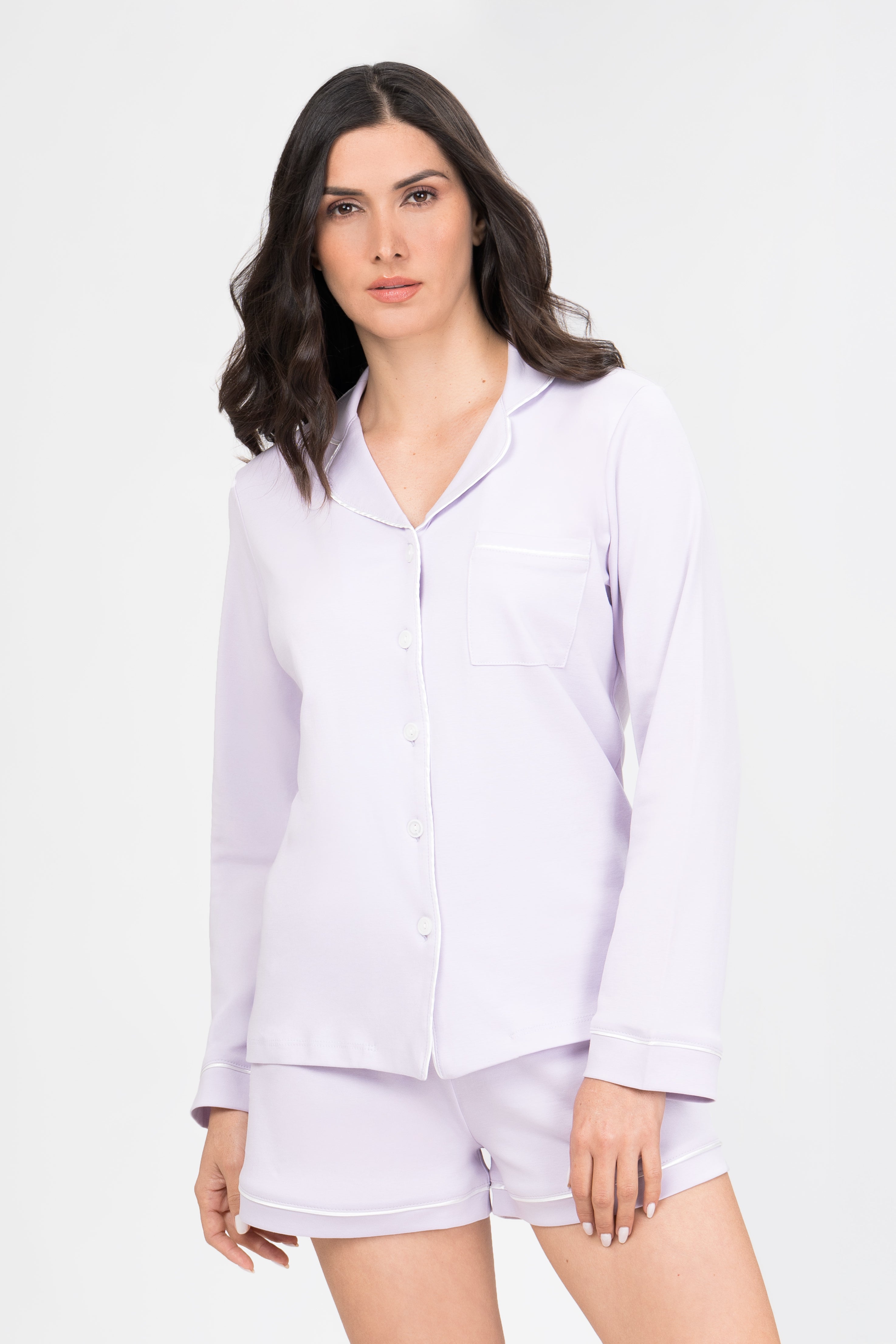 Pijama Algodón Pima Isabella | Lila