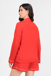 Pijama Algodón Pima Isabella | Rojo