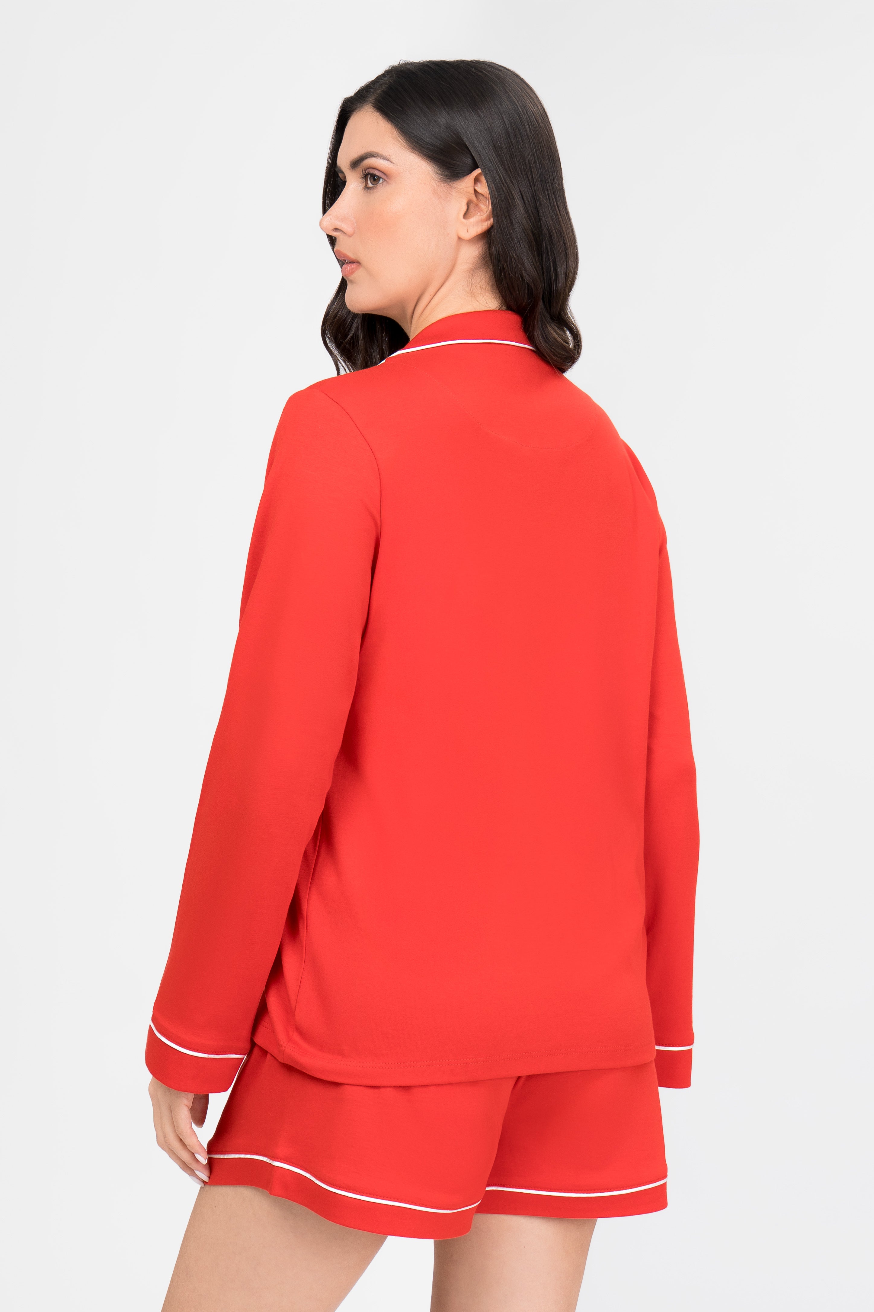 Pijama Algodón Pima Isabella | Rojo