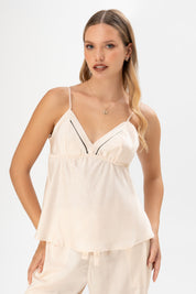 Pijama Saten Vela | Beige