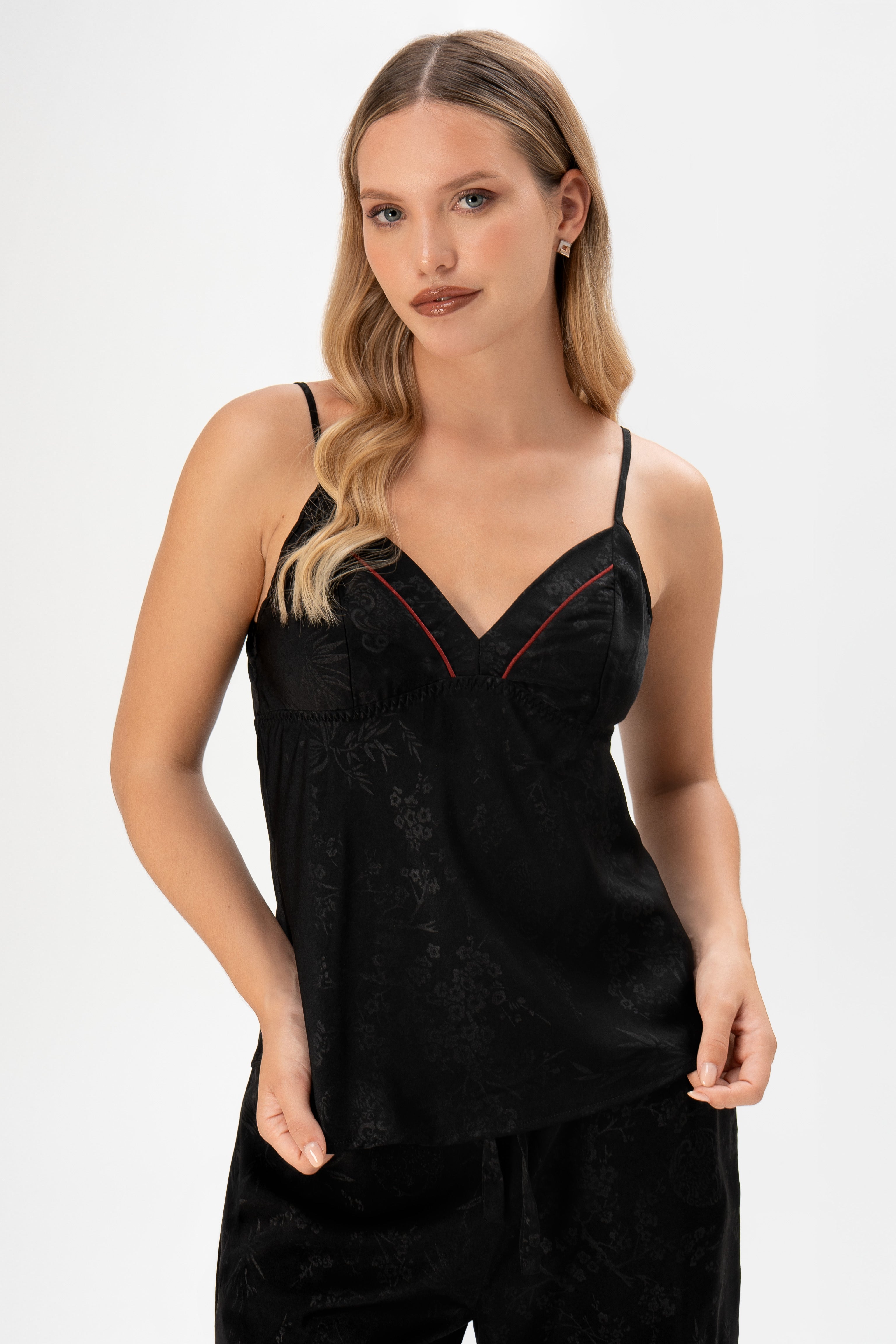 Pijama Saten Vela | Negro