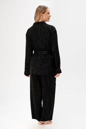 Pijama Saten Vela | Negro