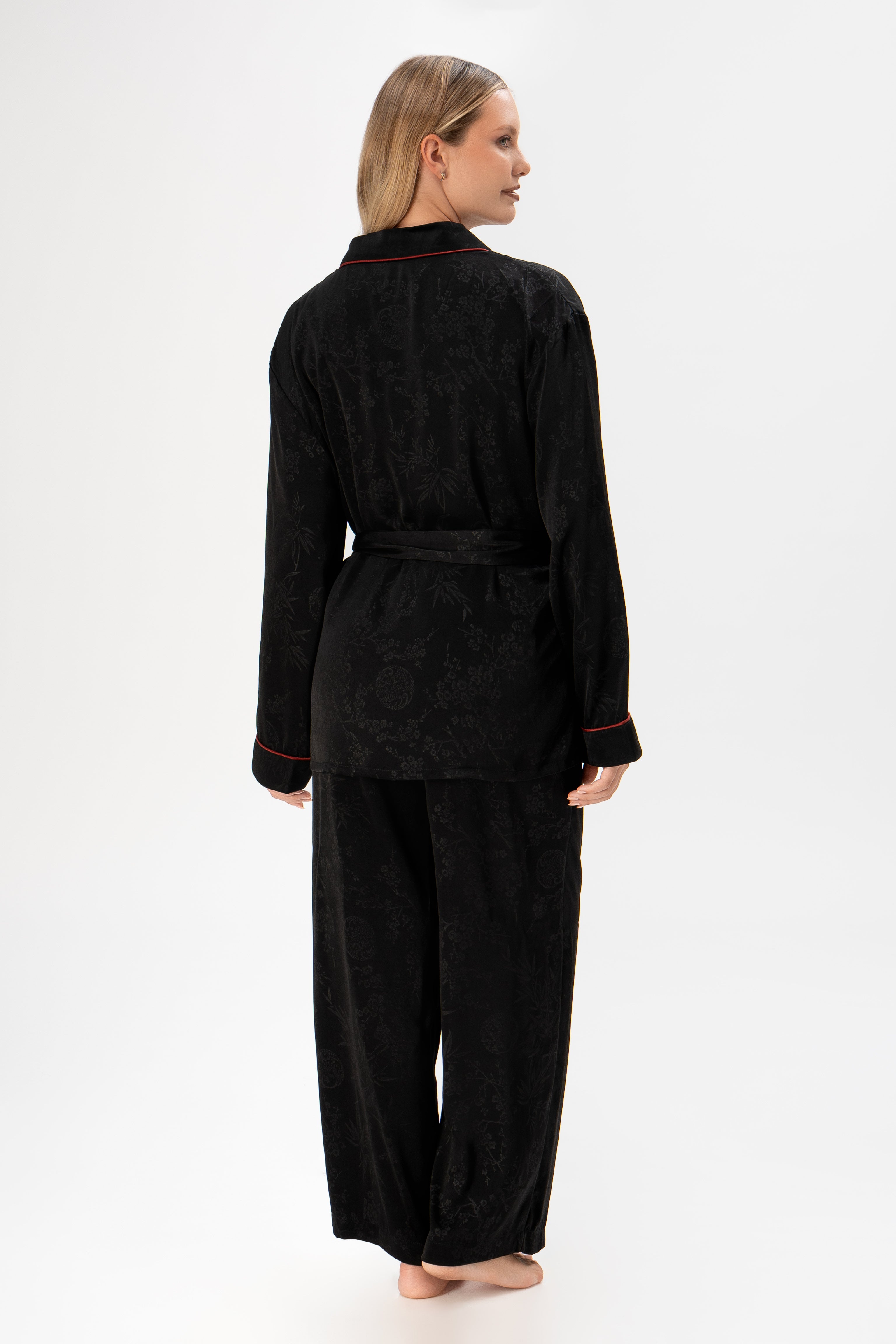 Pijama Saten Vela | Negro