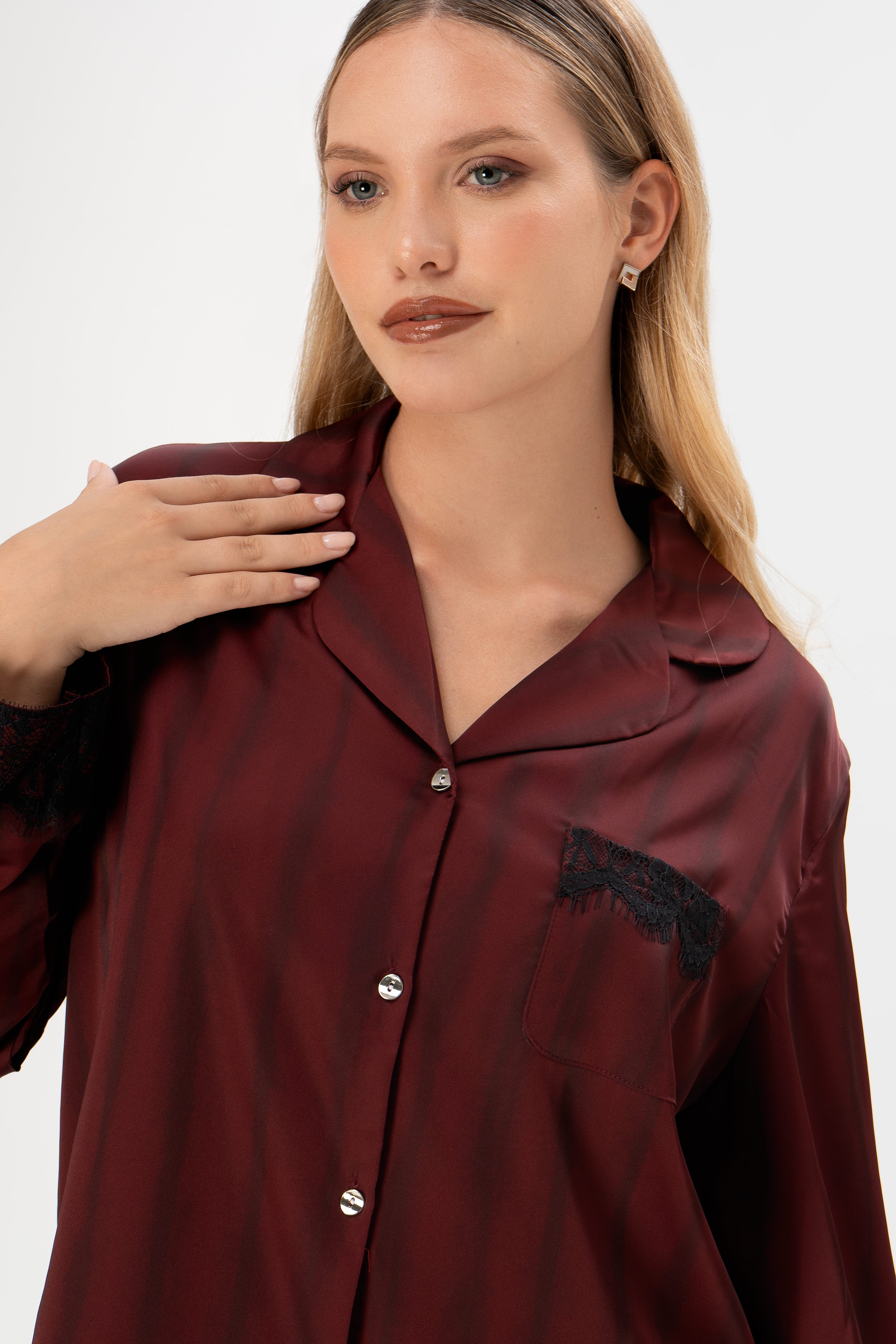 Pijama Seda Sienna | Vino