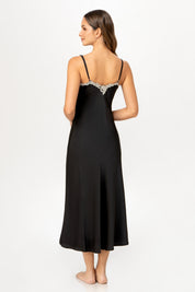 Set kimono + camisón Paris - Negro