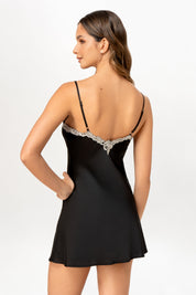 Set kimono + Camisón Salma - Negro