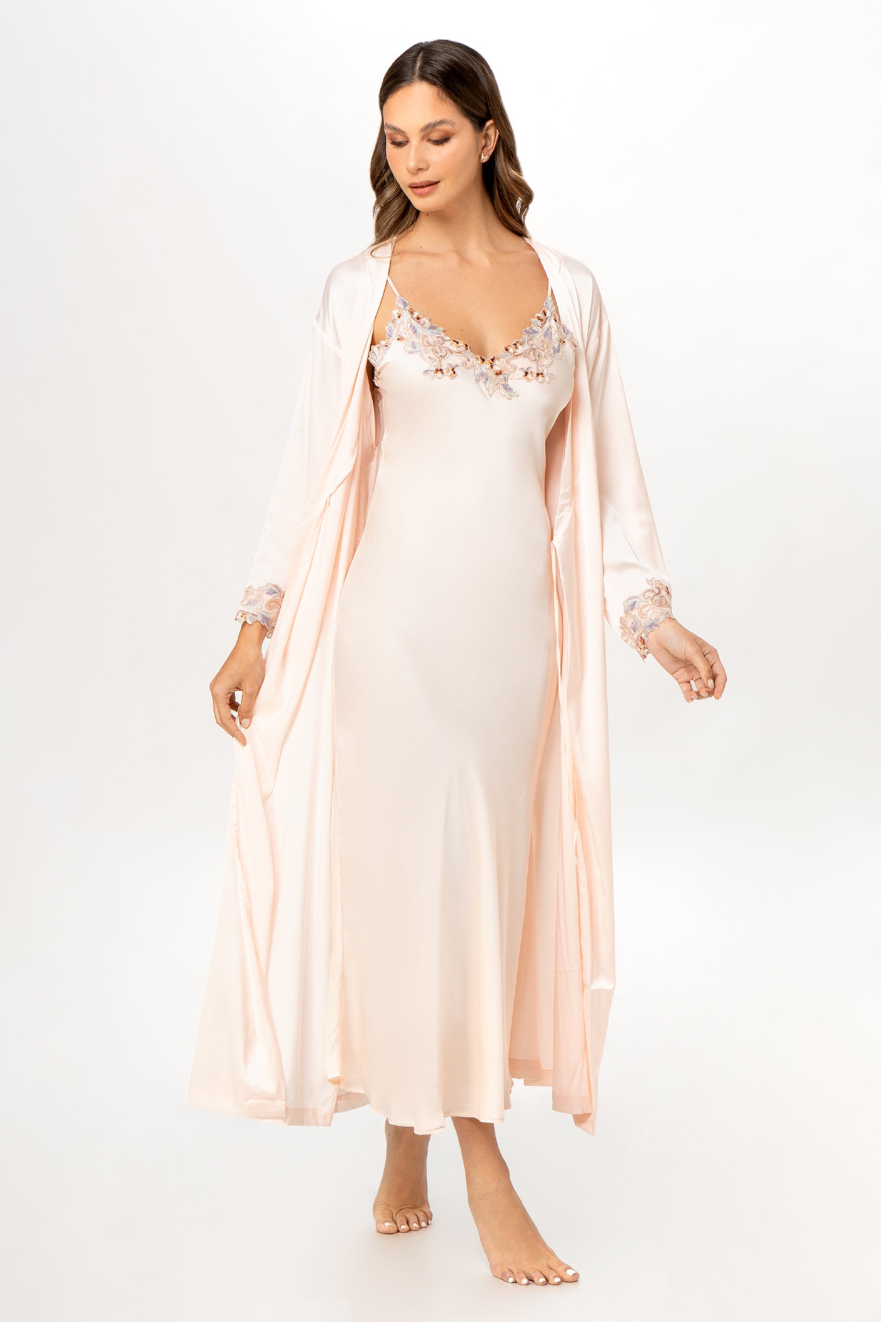 Set kimono + camisón Paris - Melón