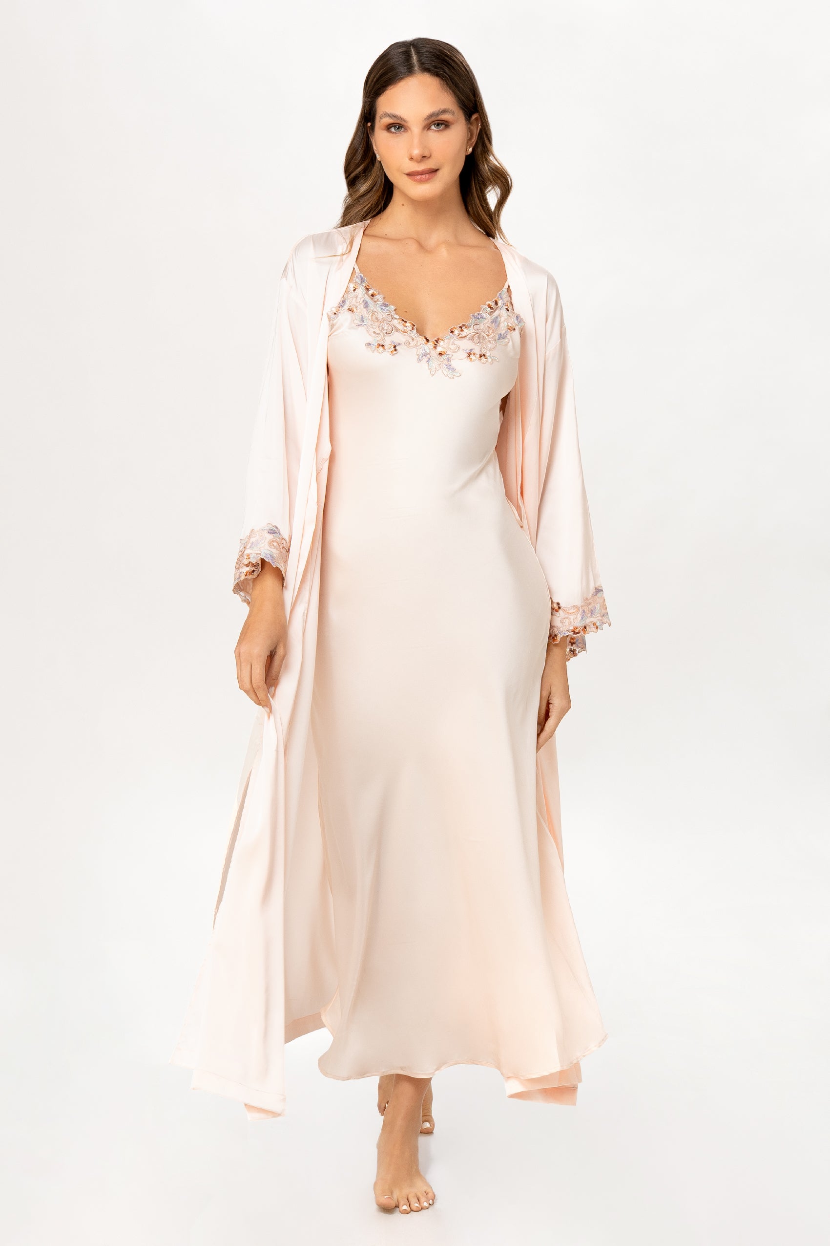 Set kimono + camisón Paris - Melón