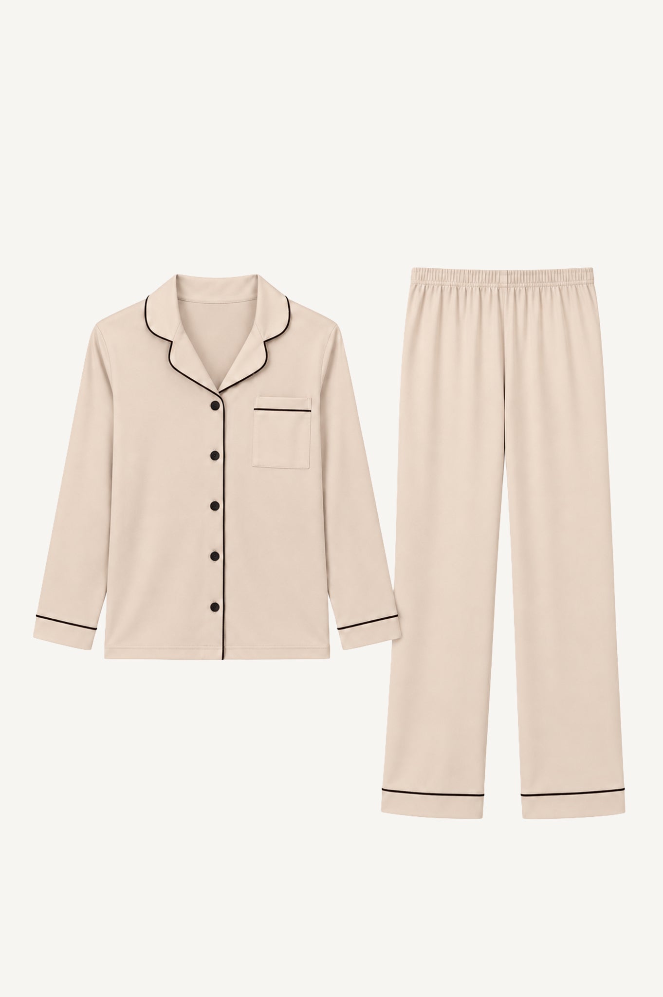 Pijama Algodón Pima Alondra | Beige