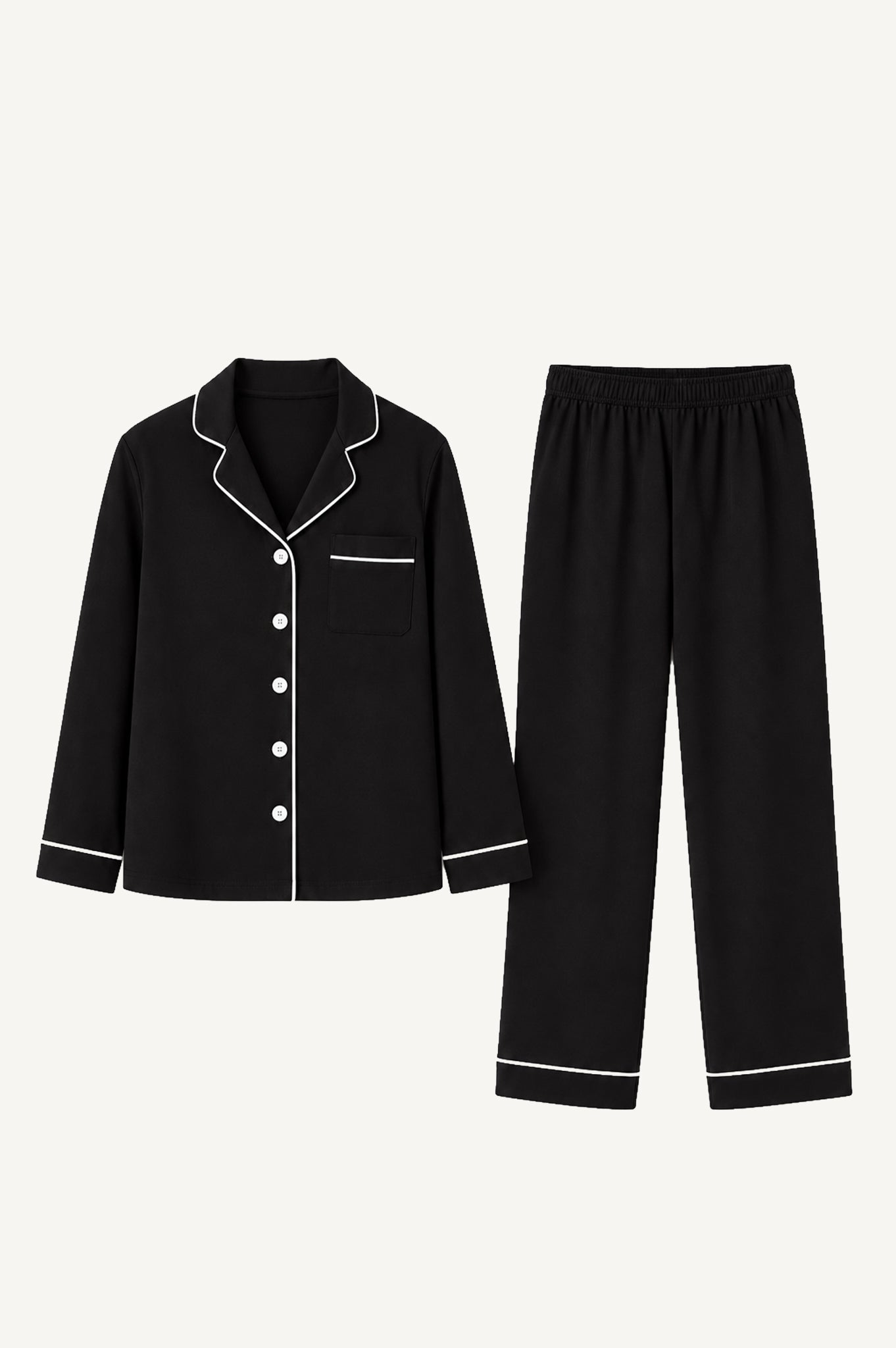 Pijama Algodón Pima Alondra | Negro