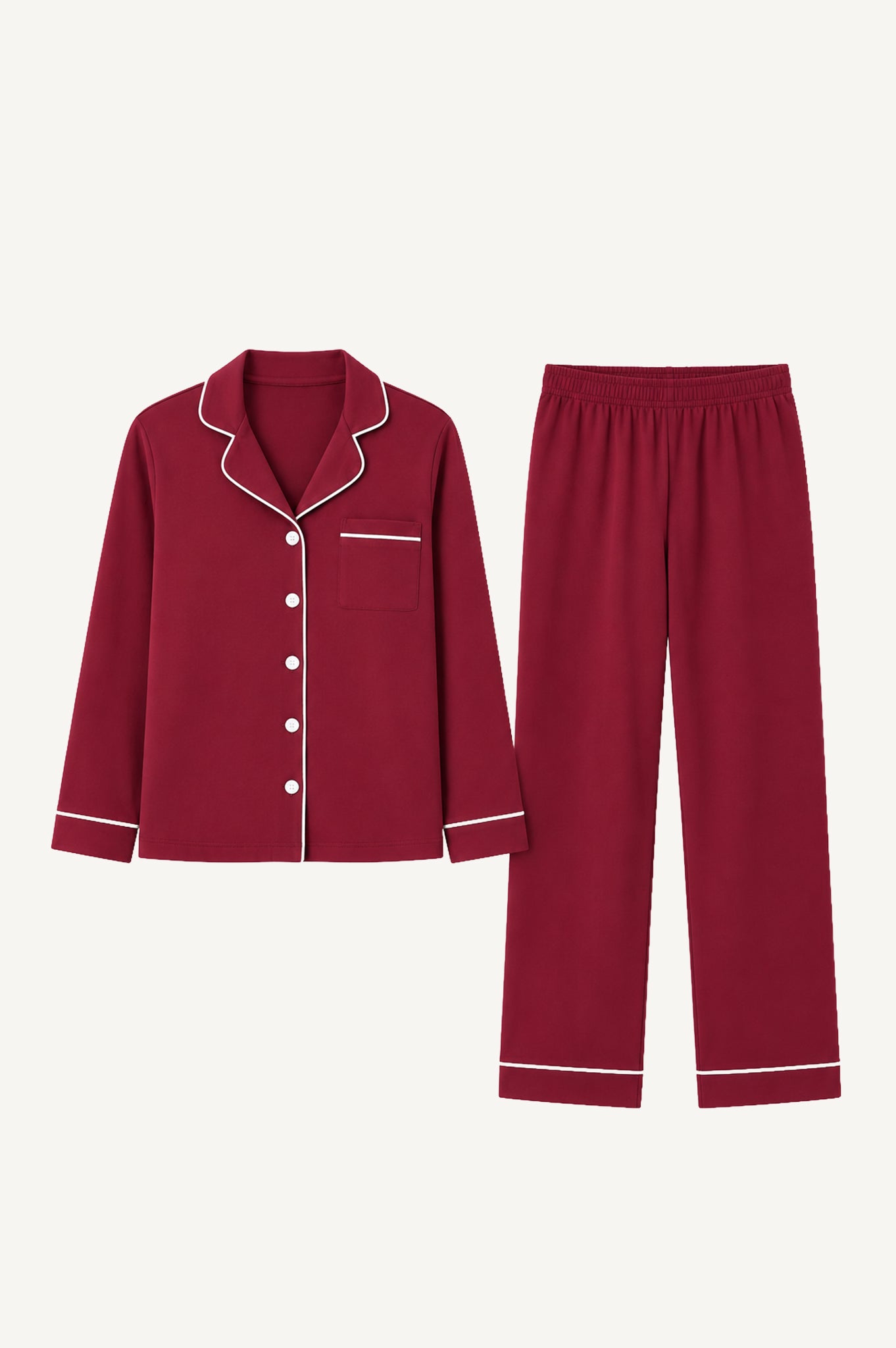 Pijama Algodón Pima Alondra | Vino