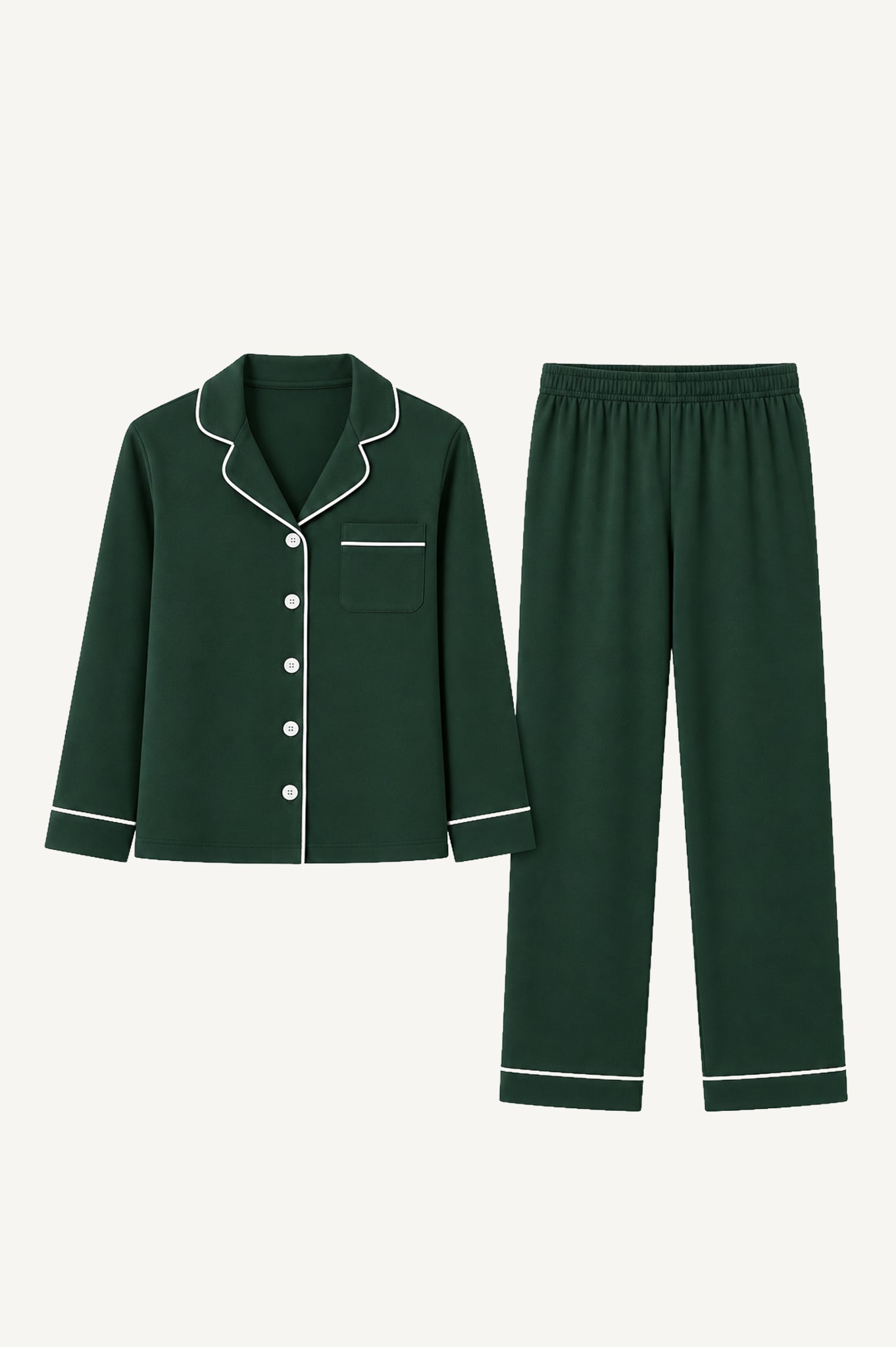 Pijama Algodón Pima Alondra | Verde Bosque