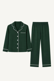 Pijama Algodón Pima Alondra | Verde Bosque