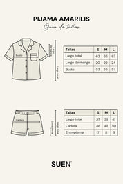 Pijama Set Gasa Amarilis - Perla