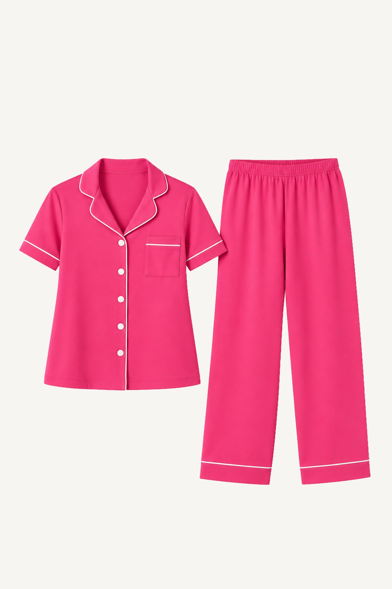 Pijama Algodón Pima Ana | Fucsia