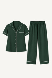 Pijama Algodón Pima Ana | Verde Bosque