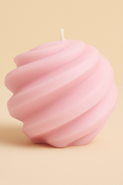 Candle  Round - Rosa