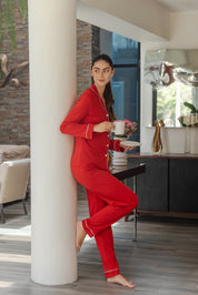 Pijama Algodón Pima Alondra | Rojo