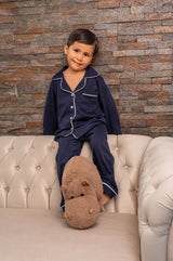 Set Pijama Algodón Pima Kids Pantalón - Azul