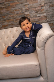 Set Pijama Algodón Pima Kids Pantalón - Azul