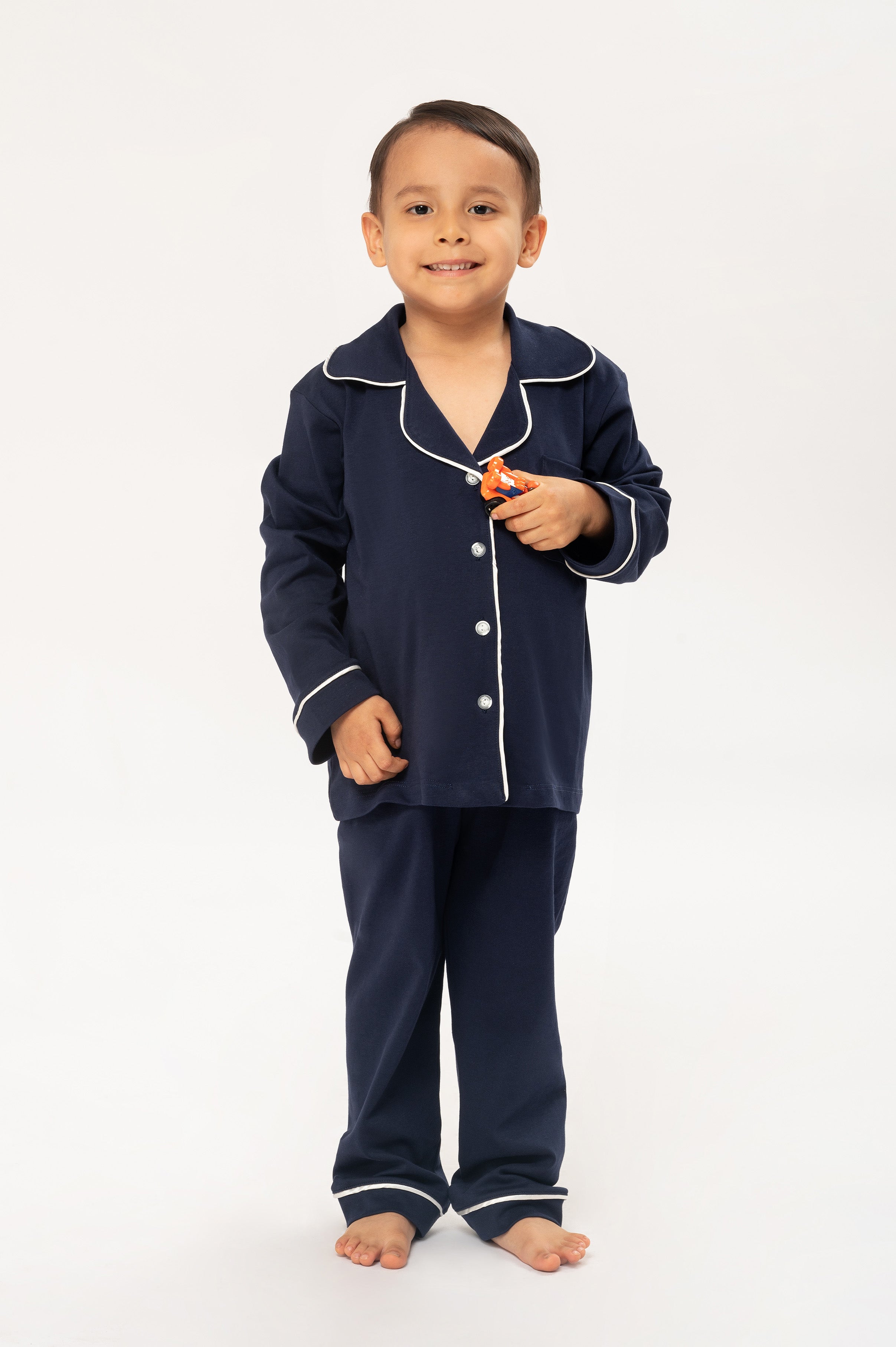 Set Pijama Algodón Pima Kids Pantalón - Azul