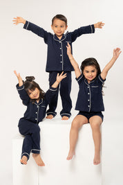 Set Pijama Algodón Pima Kids Pantalón - Azul