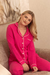 Pijama Algodón Pima Alondra | Fucsia