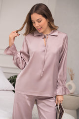 Pijama Saten Alana | Lila