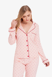 Pijama Set Pima Cotton - Love - Melón
