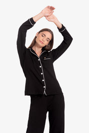 Pijama Algodón Pima Alondra | Negro