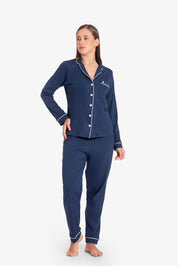 Pijama Set Pima Cotton - Alondra - Azul