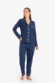 Pijama Algodón Pima Alondra | Azul