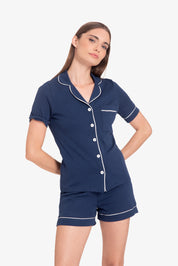 Pijama Set Pima Cotton - Elena - Azul