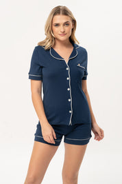 Pijama Algodón Pima Elena | Azul