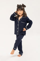 Set Pijama Algodón Pima Kids Pantalón - Azul