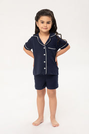 Set Pijama Algodón Pima Kids Short - Azul