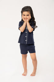 Set Pijama Algodón Pima Kids Short - Azul