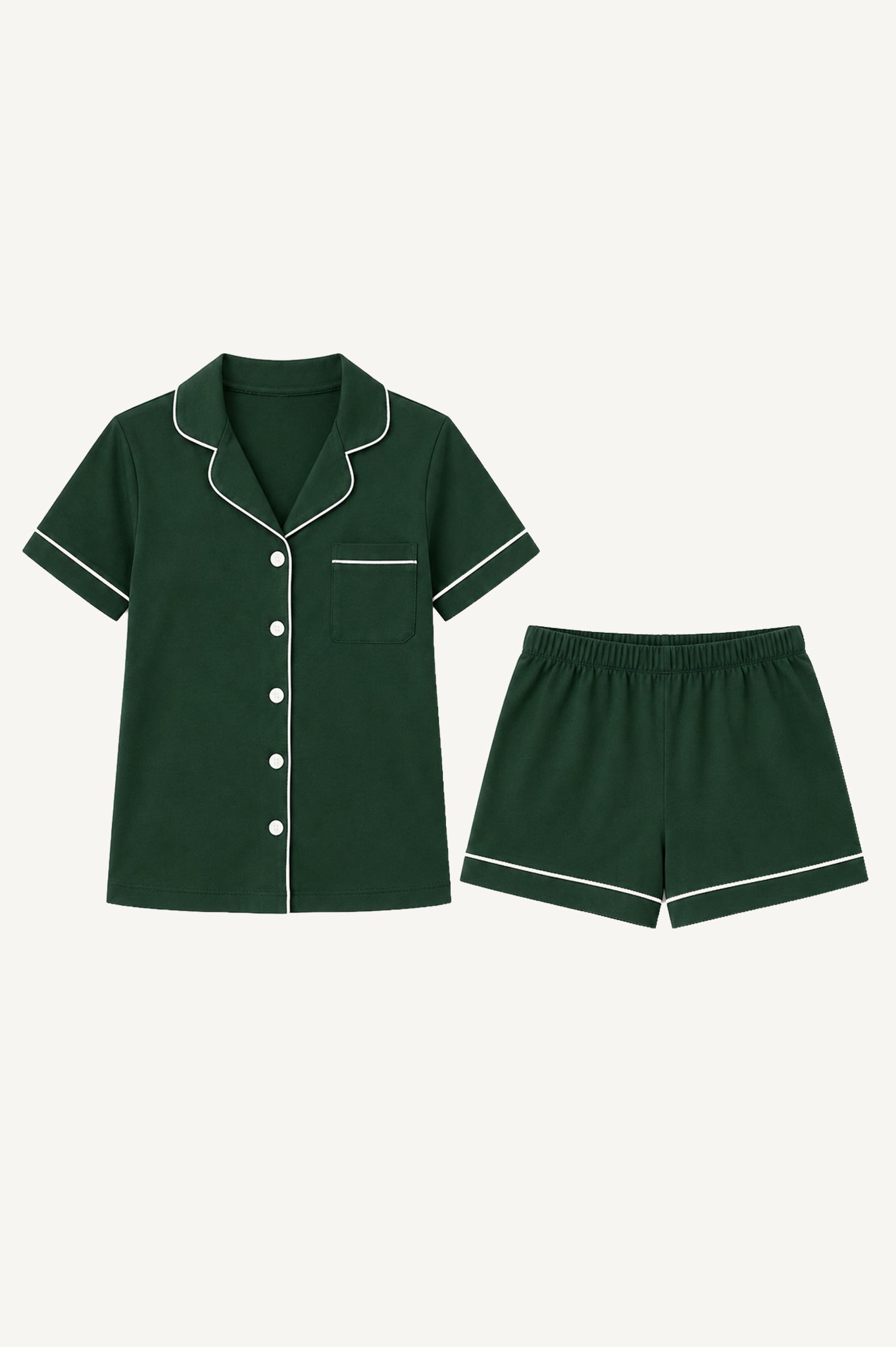 Pijama Algodón Pima Elena | Verde Bosque