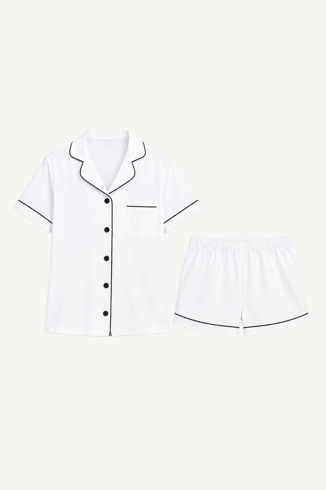Pijama Algodón Pima Elena | Blanco