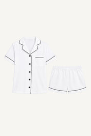 Pijama Algodón Pima Elena | Blanco
