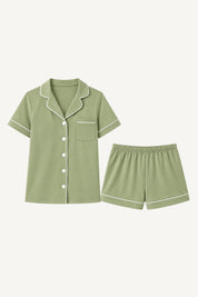 Pijama Algodón Pima Elena | Verde Manzana