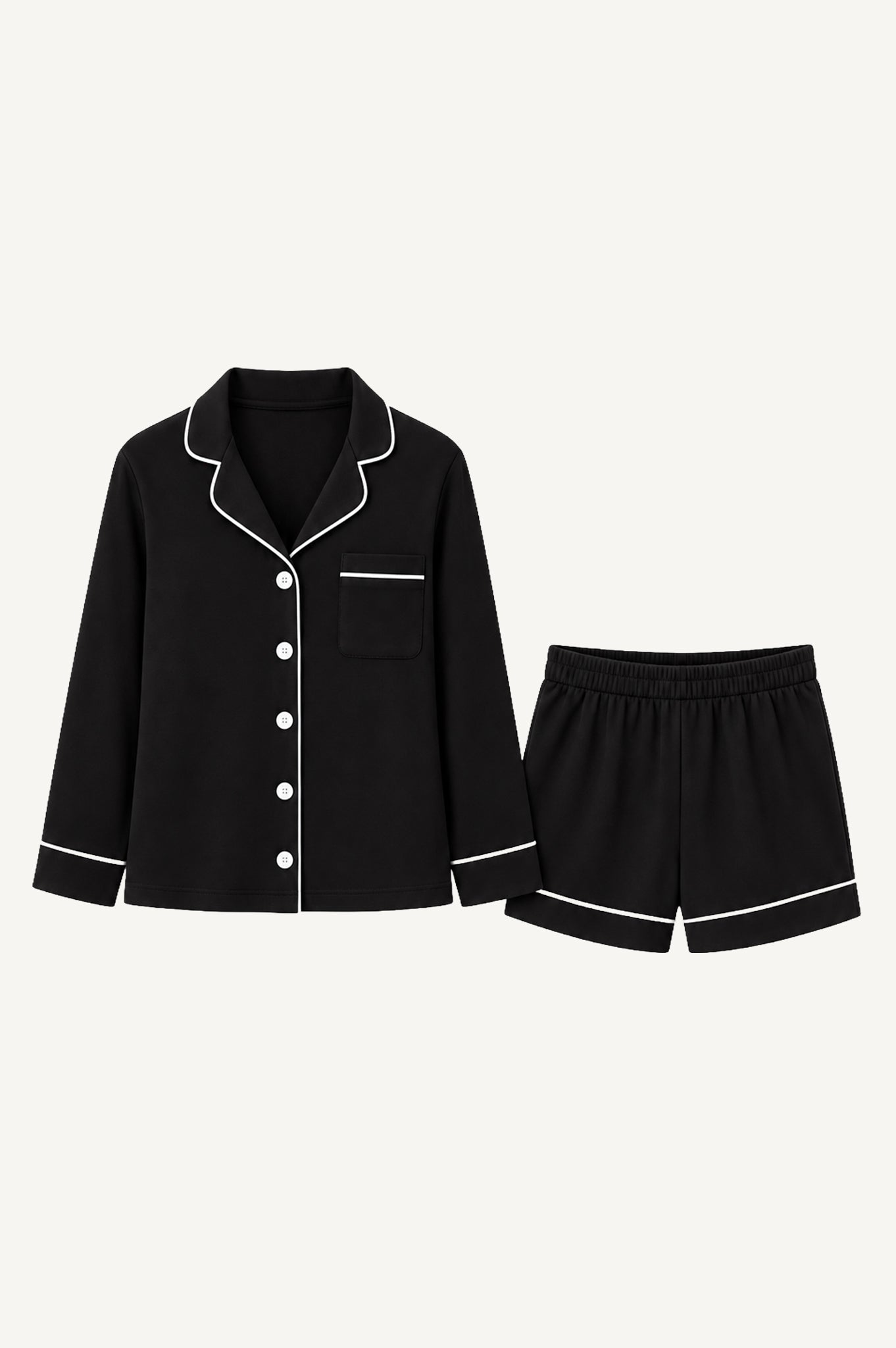Pijama Algodón Pima Isabella | Negro