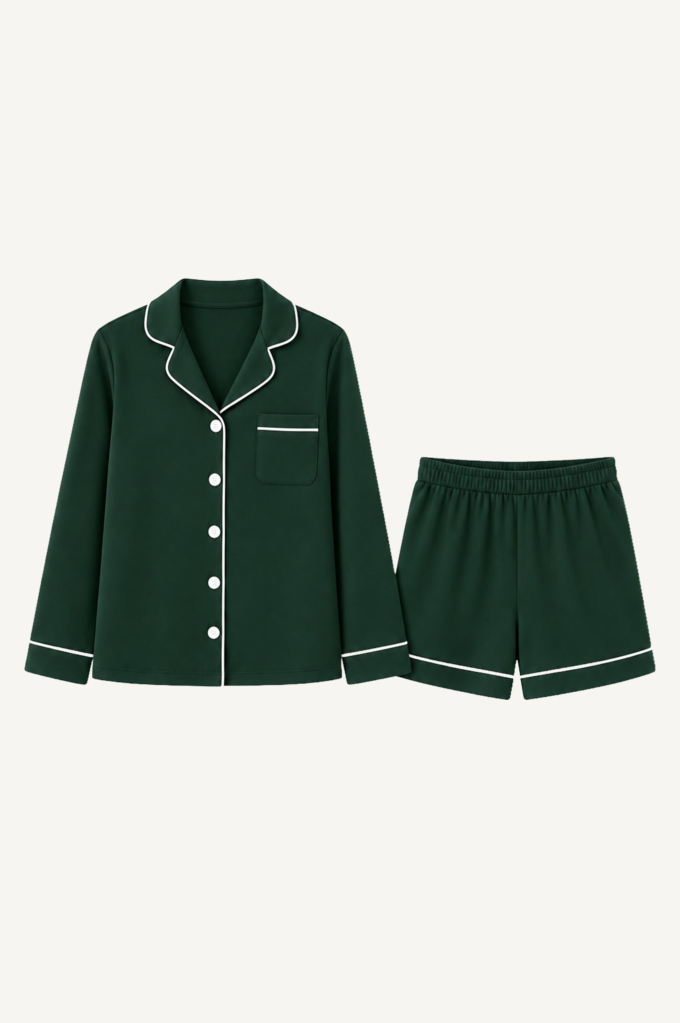 Pijama Algodón Pima Isabella | Verde Bosque