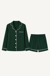 Pijama Algodón Pima Isabella | Verde Bosque