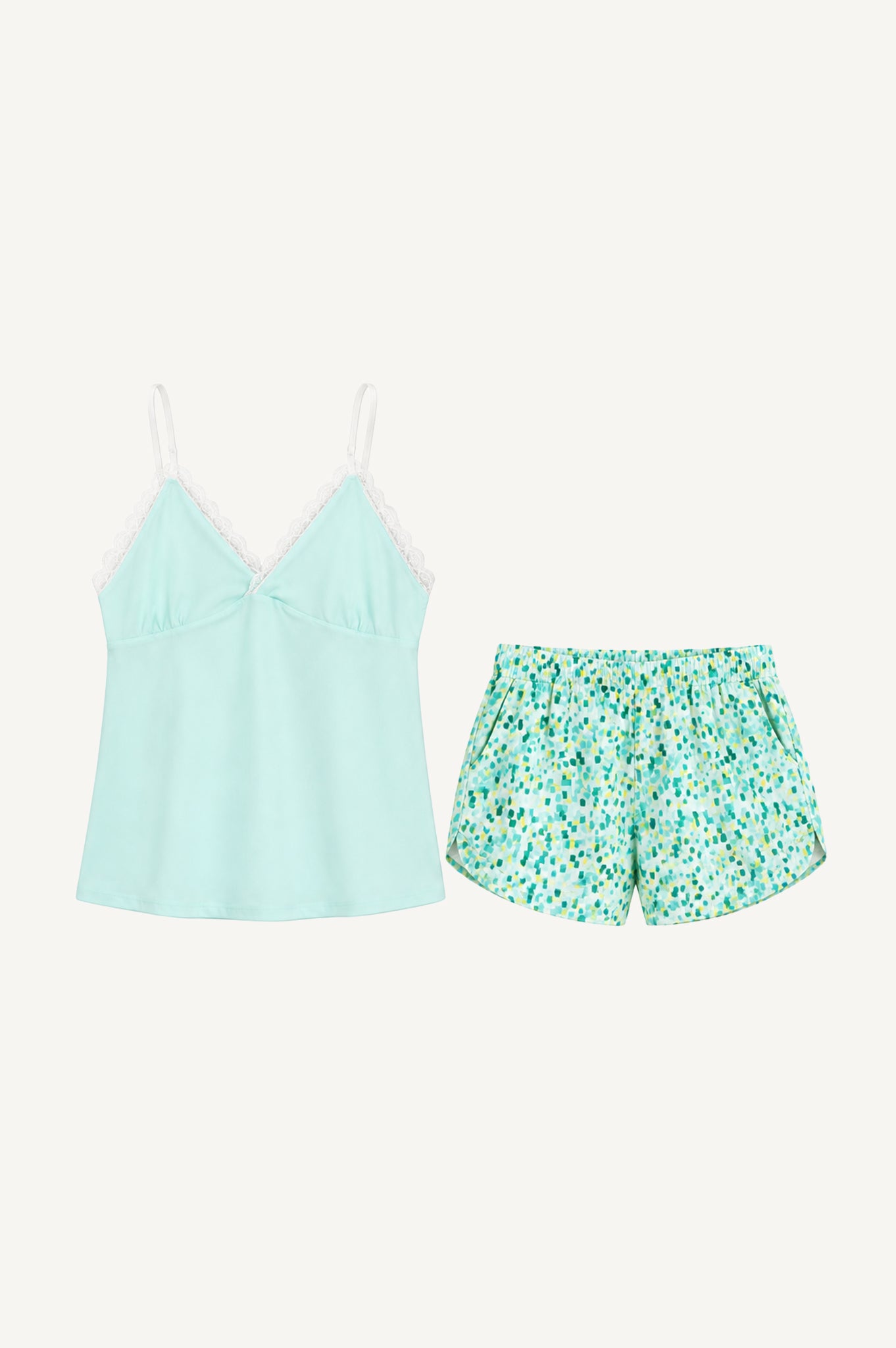 Pijama Algodón Pima Jade | Verde agua