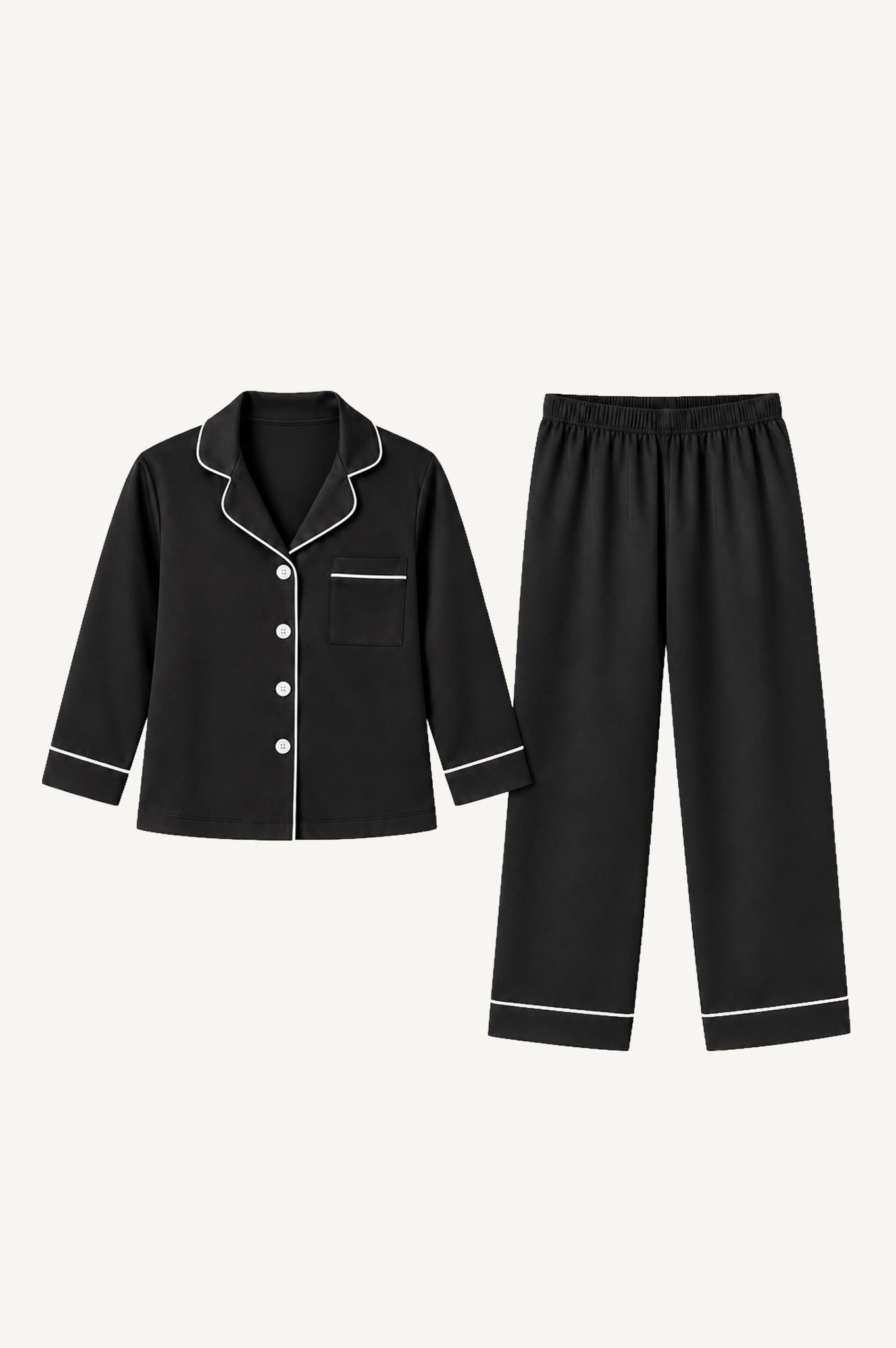 Pijama Kids Algodón Pima Pantalon | Negro