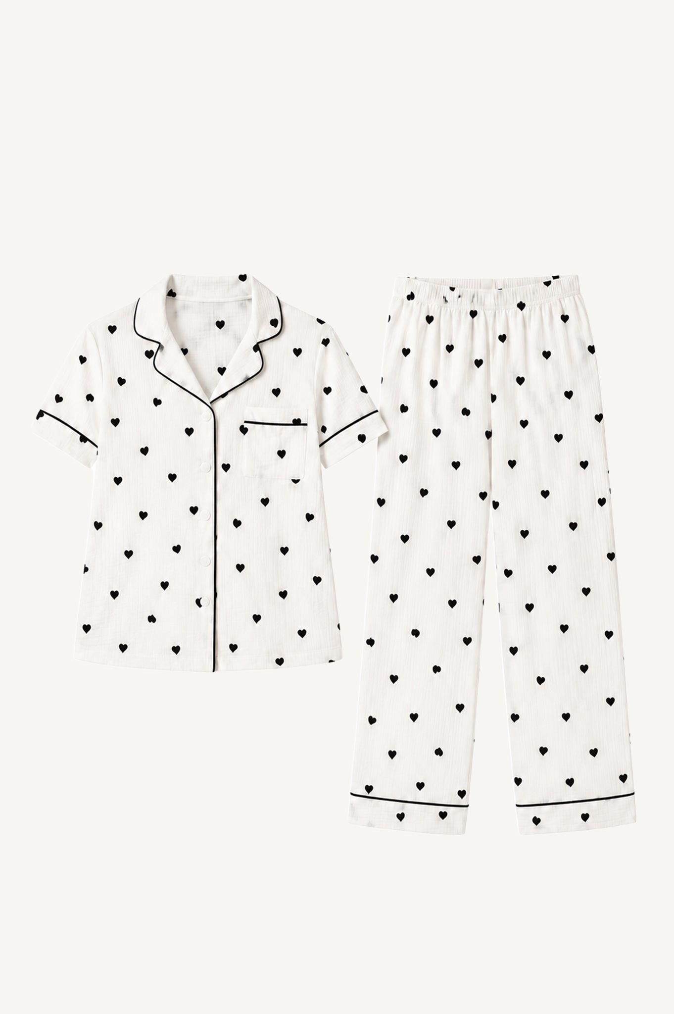 Pijama Muselina Mary | Hearts Negro